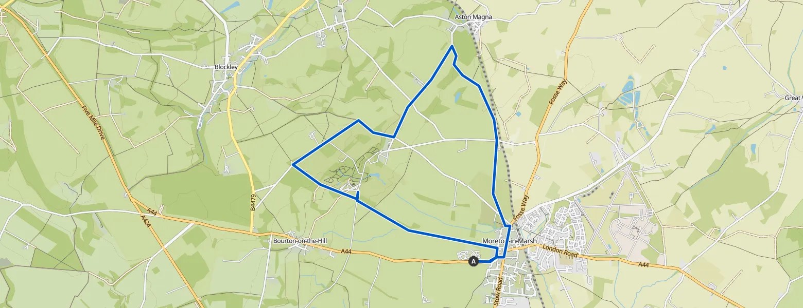 MoretoninMarsh Batsford Arboretum Loop from MoretoninMarsh hike Komoot